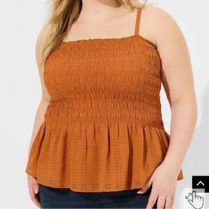 NWT Torrid Peplum Chiffon Smocked Top Sz 4x (26)